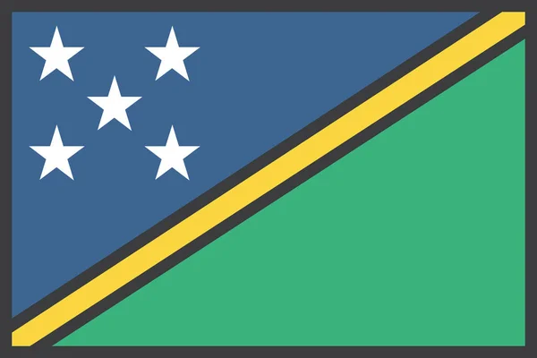 Icona Delle Isole Bandiera Del Paese Pieno Stile Contorno — Vettoriale Stock