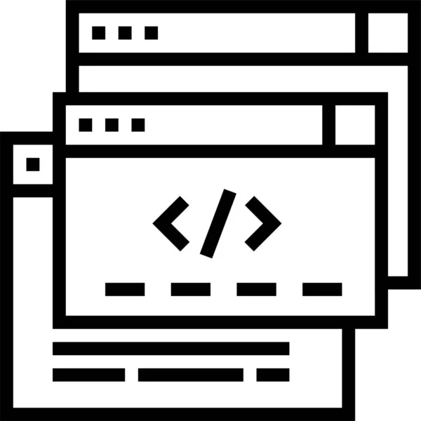 Code Dev Occupation Icon — Stock Vector