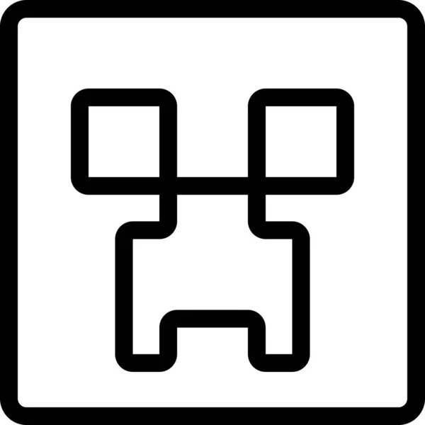 Sarmaşık Oyunu Logo Simgesi Ana Hat Biçiminde — Stok Vektör