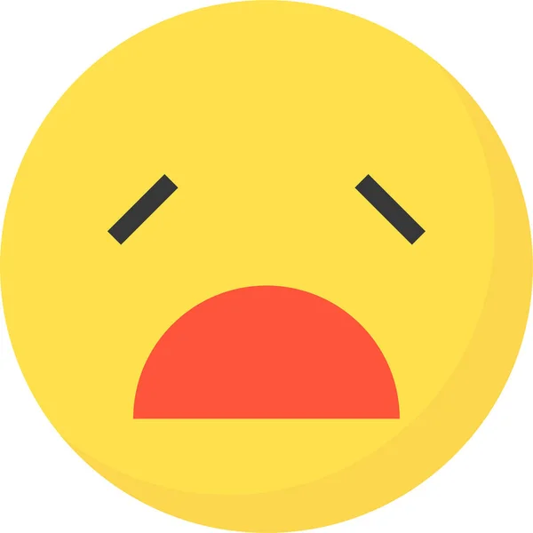 Emoji Emoticon Expression Icon Flat Style — Stockový vektor