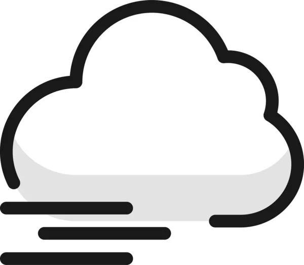 Іконка Метеорологічного Хмарного Вітру Заповненому Стилі — стоковий вектор
