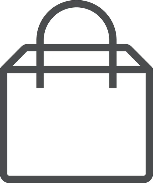 Icono Compras Tienda Bolsos Estilo Esquema — Vector de stock