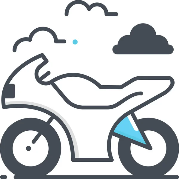 Utazási Jármű Kerékpár Ikon — Stock Vector