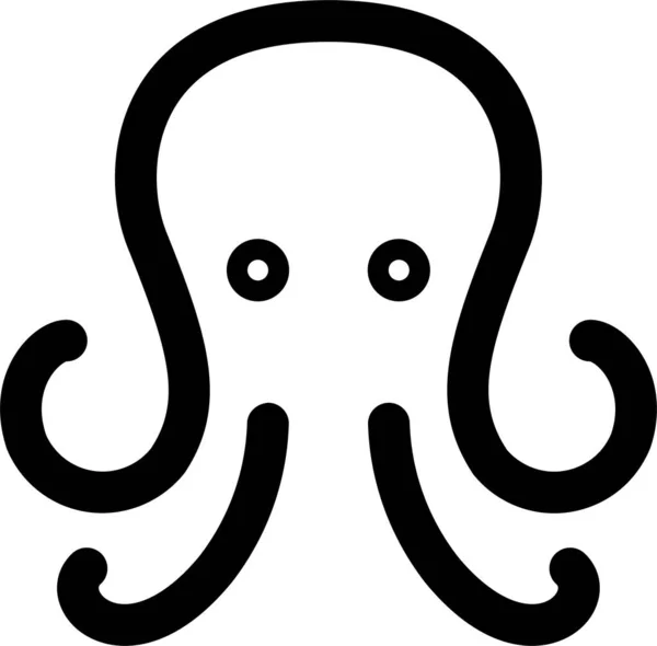 Octopus Marine Tentacle Icon Outline Style — Stock Vector