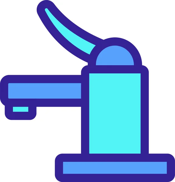 Kontur Ausrüstung Wasserhahn Symbol — Stockvektor