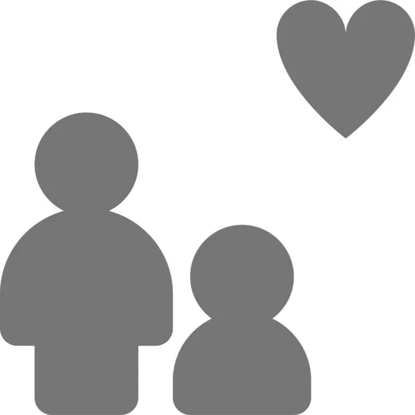 Corazón Favorito Como Icono Estilo Sólido — Vector de stock