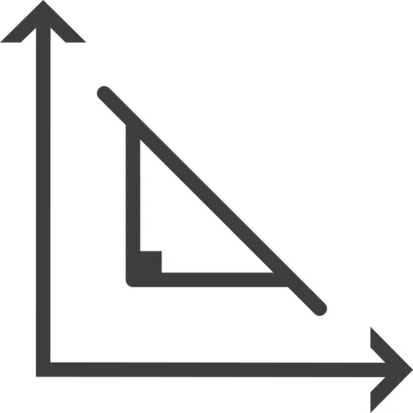 Значок Графа Рівняння Кута Суцільному Стилі — стоковий вектор