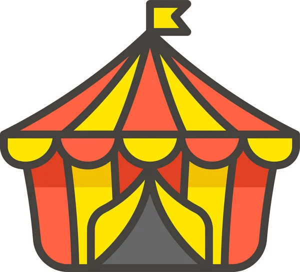 Cirque Tente Filledoutline Icône Dans Style Filledoutline — Image vectorielle