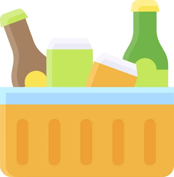 Getränkeflaschenkühler Ikone Der Sommer Kategorie — Stockvektor