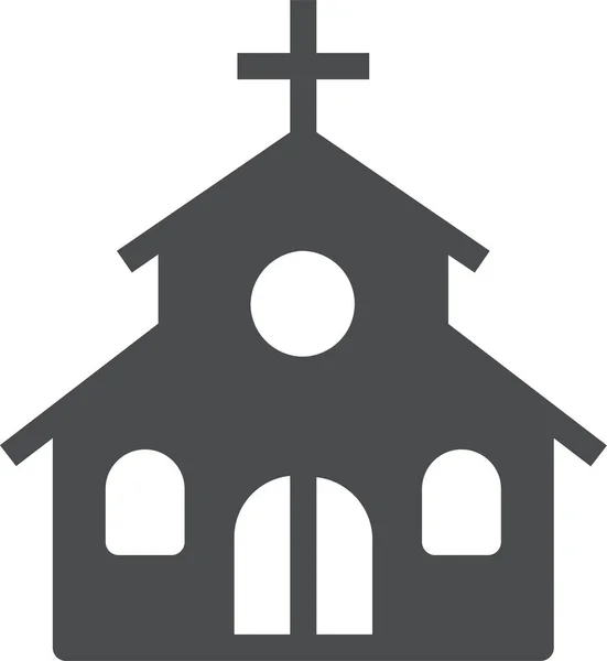 Kerk Kapel Moskee Icoon Solide Stijl — Stockvector