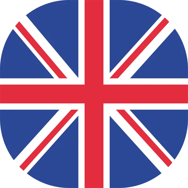 Britische Flagge Flachen Stil — Stockvektor