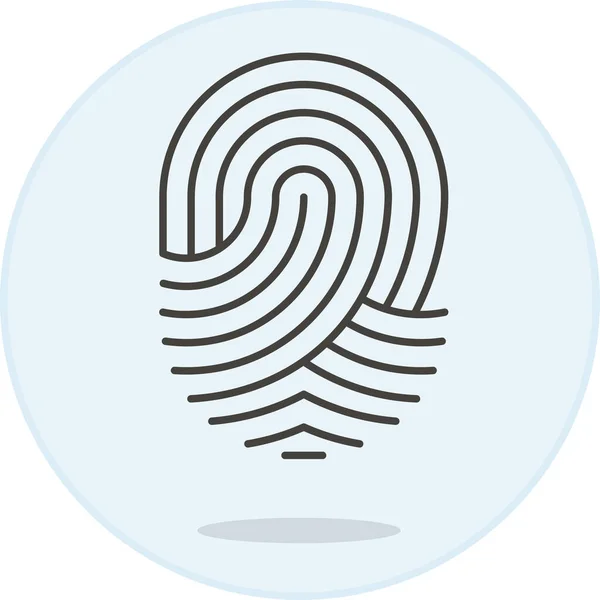 Biometric Fingerprint Icon Avatar Category — Stock Vector