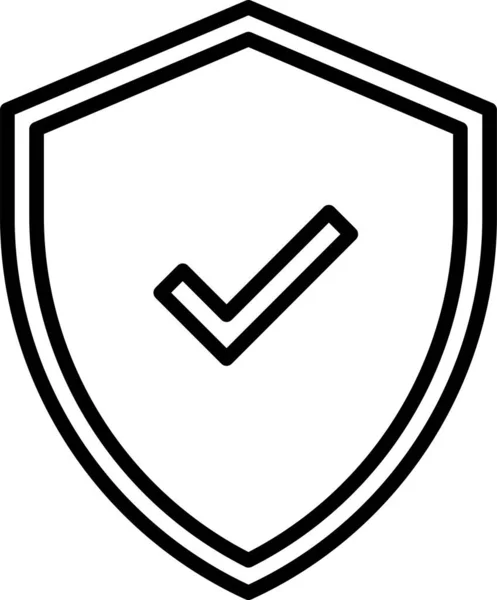 Antivirus Σπίτι Προστασία Εικονίδιο Στυλ Περίγραμμα — Διανυσματικό Αρχείο