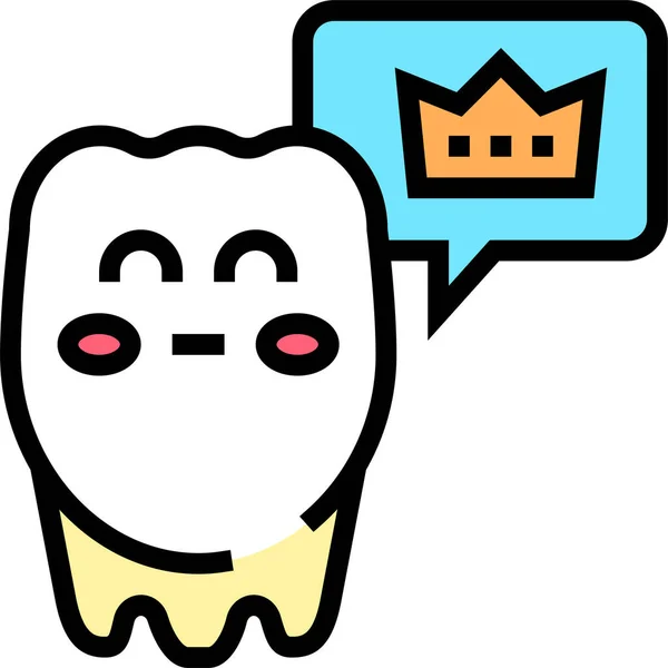 Pflege Kinder Zahnmedizinische Ikone — Stockvektor