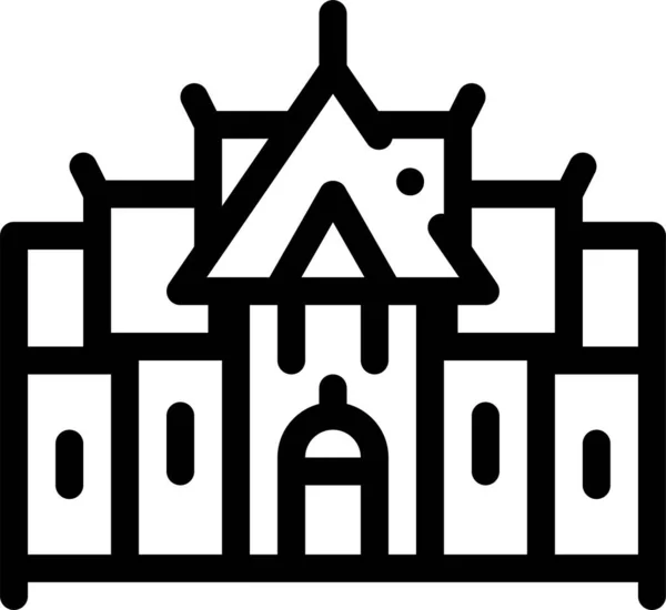 Arquitectura Edificio Icono Histórico Categoría Culturascomunidades — Vector de stock