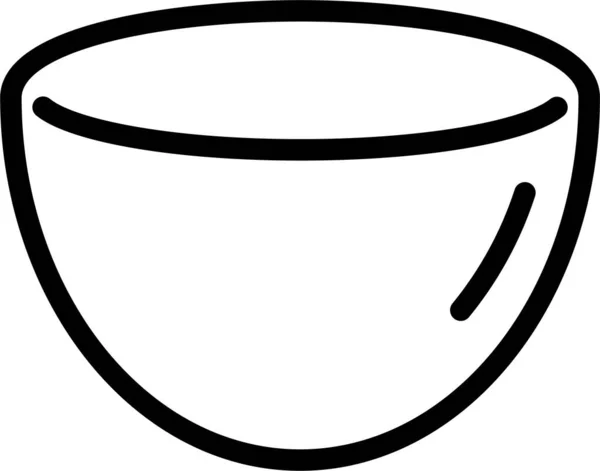 Tazón Taza Bebida Icono Estilo Esquema — Vector de stock