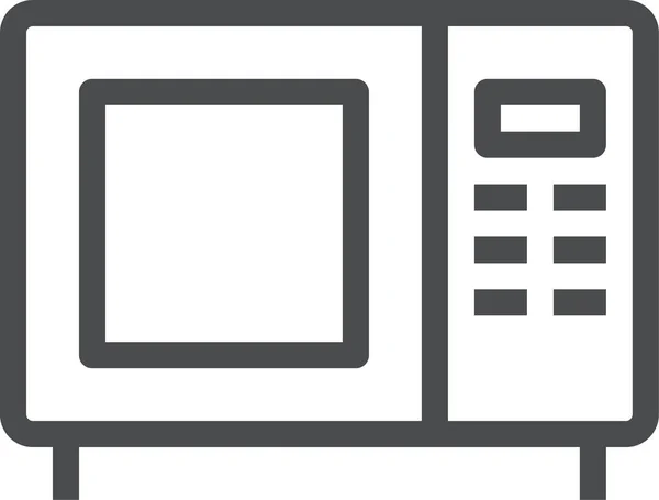 Ikon Perkakas Microwave Dalam Gaya Outline - Stok Vektor