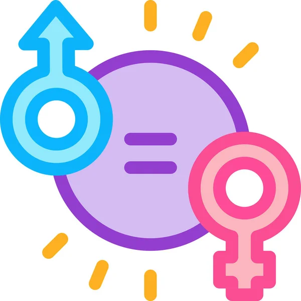 Ženská Lidská Mužská Ikona — Stockový vektor
