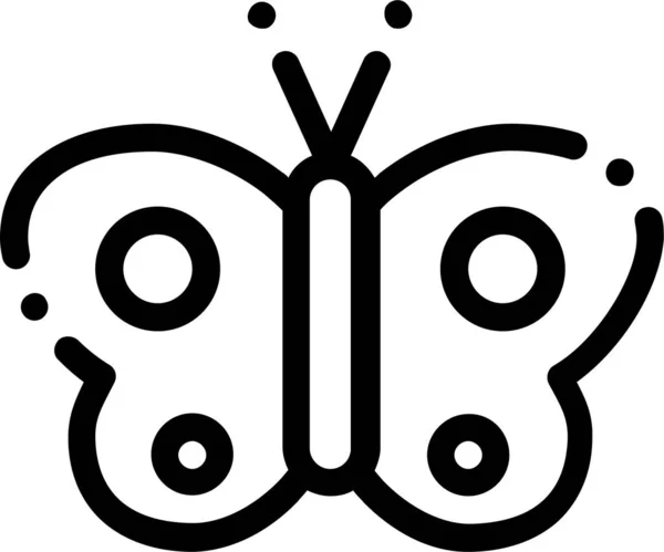 Значок Косметичного Знака Метелика Контурному Стилі — стоковий вектор