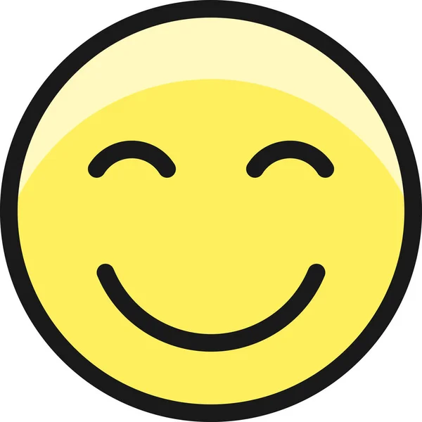 Uśmiechnięty Uśmiech Wypełniony Zarys Ikony Stylu Wypełnionego Zarysu — Wektor stockowy