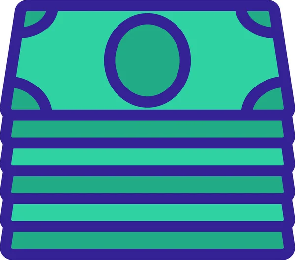 Banknoten Geld Objekte Symbol — Stockvektor