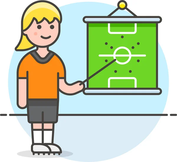 Icono Del Juego Fútbol Femenino Categoría Deporte — Archivo Imágenes Vectoriales
