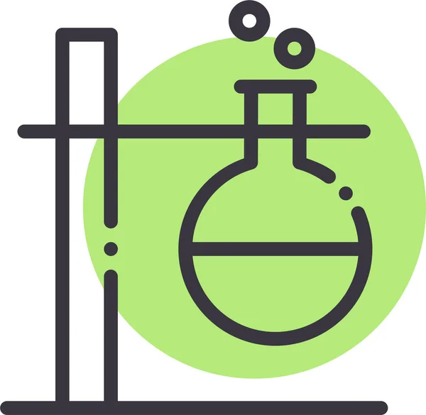 Chemiczna Ikona Kolby Stożkowej Stylu Wypełnionego Zarysu — Wektor stockowy