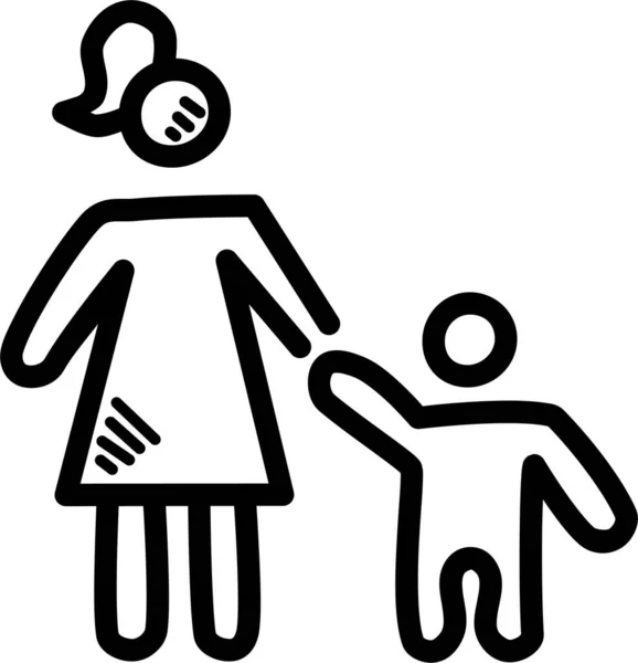 Día Holding Madre Icono Categoría Mothersfathersday — Archivo Imágenes Vectoriales