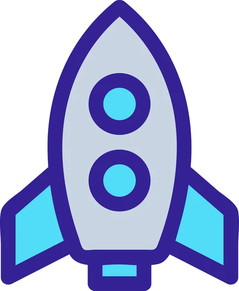 Contour Rocket Science Icon Categoría Scienceressearch — Vector de stock