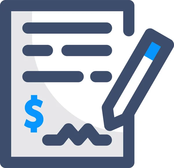 Agreement Contract Document Icon — Stock Vector