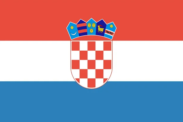 País Croata Croata Icono Estilo Plano — Vector de stock
