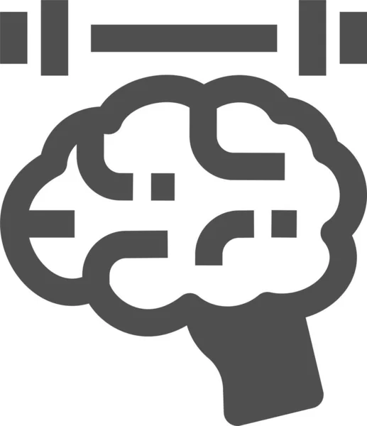 Entrenamiento Cerebral Lluvia Ideas Icono Creatividad — Vector de stock