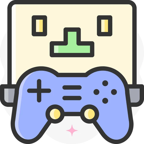 Gamepad Juego Icono Videojuego — Vector de stock