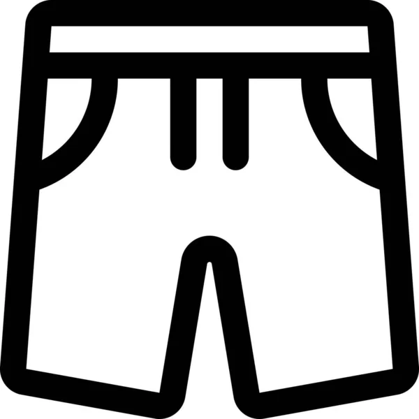 Pantalones Cortos Pantalones Icono Estilo Del Esquema — Archivo Imágenes Vectoriales