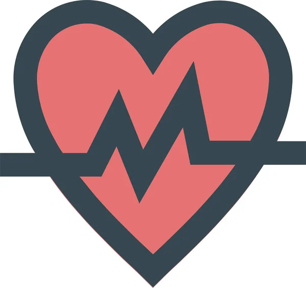 Піктограма Здоров Серця Заповненому Стилі — стоковий вектор