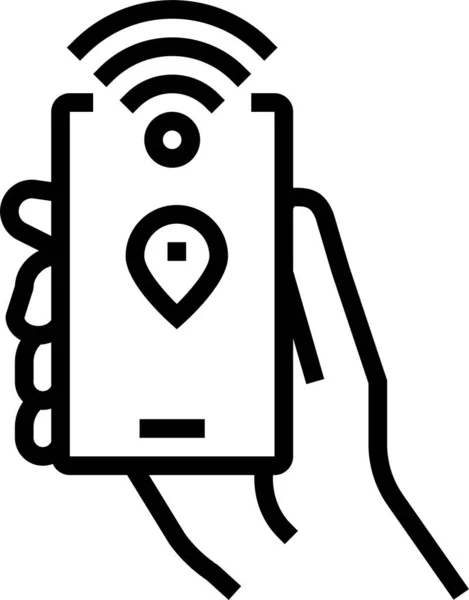 Smartphone Rfid Nfc Icono — Vector de stock