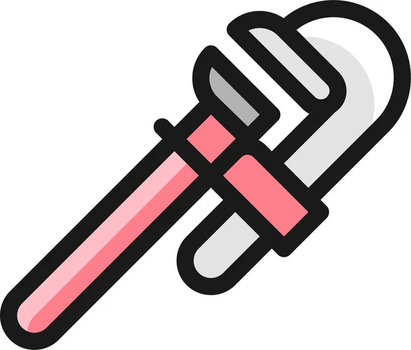 Werkzeuge Vice Grip Icon Filedoutline Stil — Stockvektor