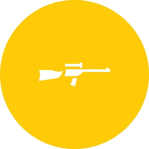 Rifle Disparar Icono Disparo Estilo Plano — Archivo Imágenes Vectoriales