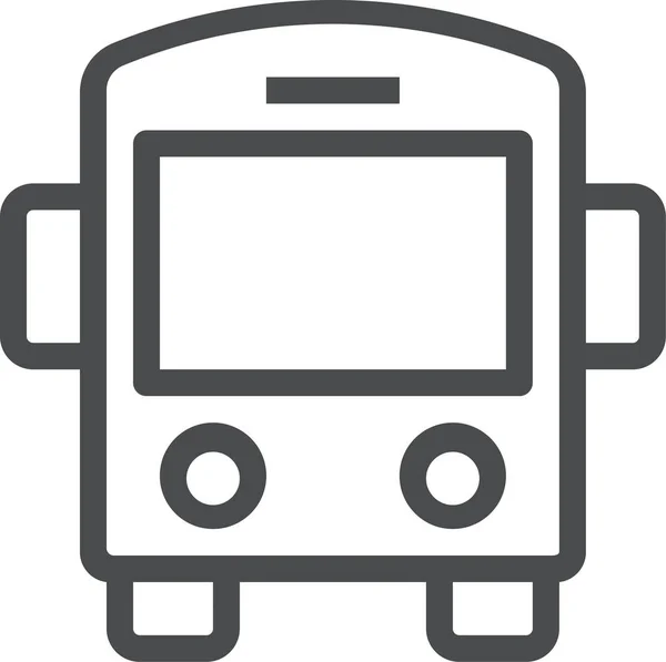 Ikona Obrysu Autobusové Dopravy Stylu Osnovy — Stockový vektor