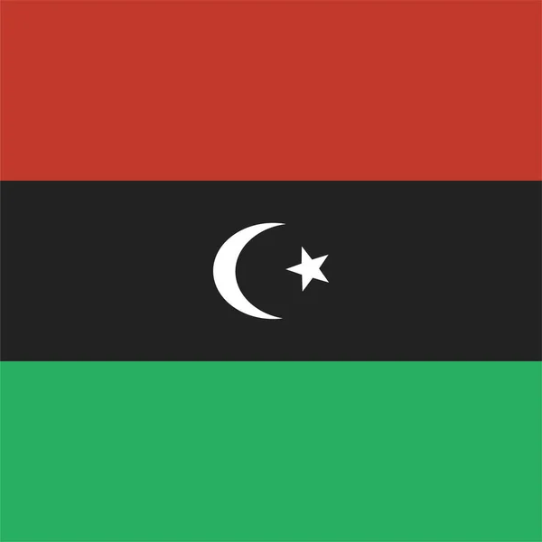 País Bandera Libya Icono Estilo Plano — Archivo Imágenes Vectoriales