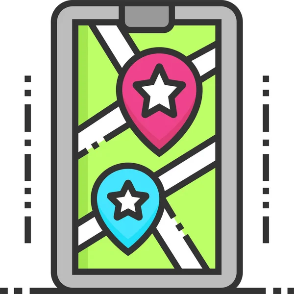 Gps Lageplan Symbol — Stockvektor