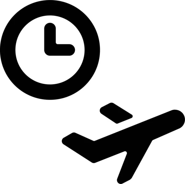 Viaje Avión Tomar Icono Estilo Sólido — Vector de stock