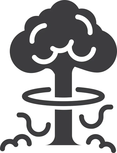 Bomba Nube Explosión Icono Estilo Sólido — Vector de stock