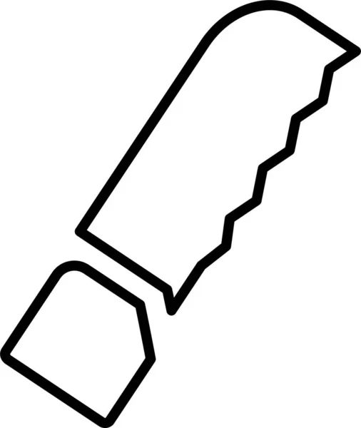 Створення Значка Ножівки Стилі Контур — стоковий вектор