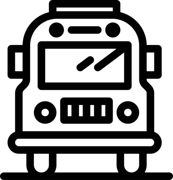 Bus Icône Transport Scolaire — Image vectorielle