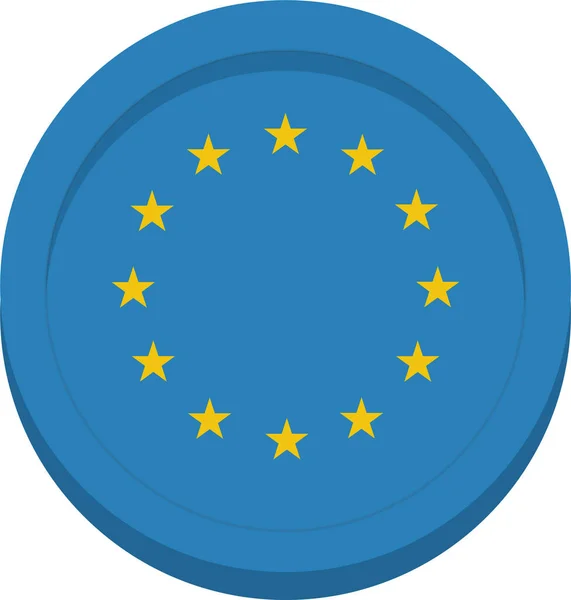 Icono Bandera Europea Estilo Plano — Vector de stock