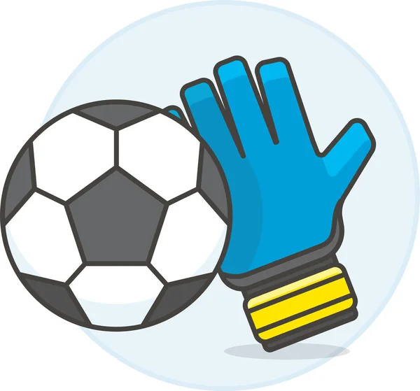 Ballkleidung Fußball Ikone Der Kategorie Sport — Stockvektor