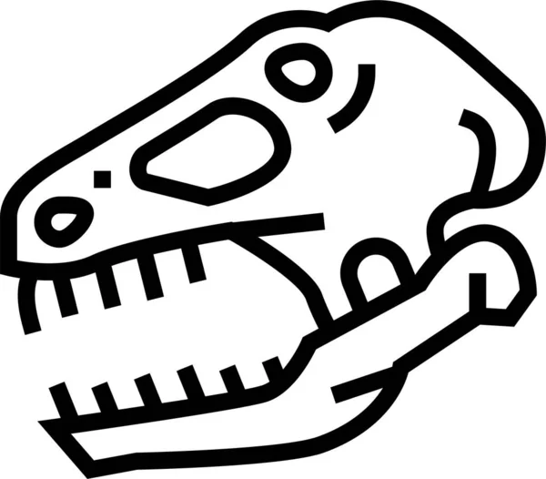 Period Prehistoric Skull Icon — Stock Vector