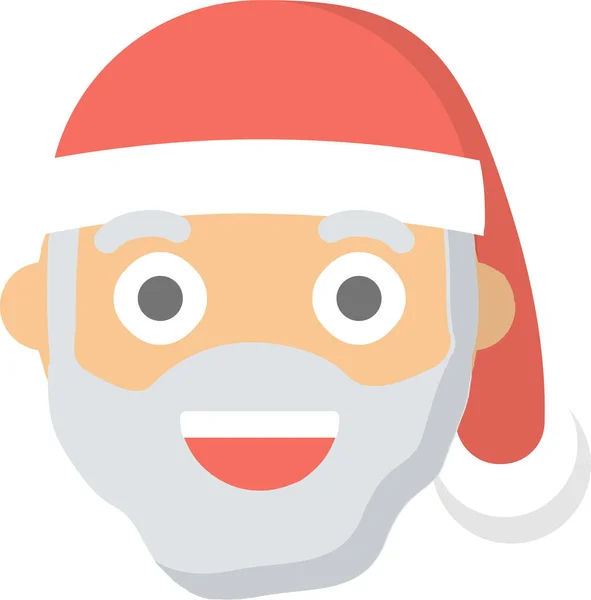 Animar Navidad Claus Icono Estilo Plano — Vector de stock