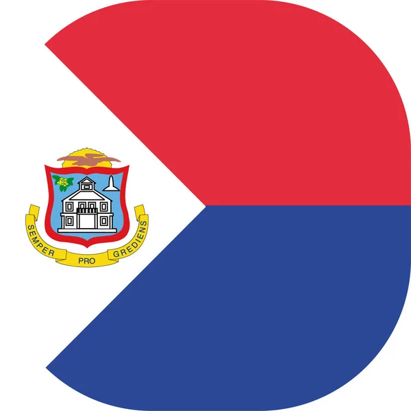 National Flag Maarten Icon Flat Style — 스톡 벡터